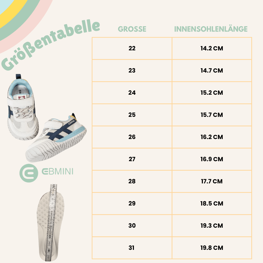 EBMINI® AZE - Kinder Barfußschuhe Sneaker - Ebmini® - Kinder Barfußschuhe - 209913043466