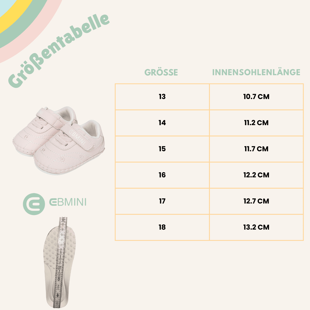 EBMINI® BEMINI - Baby Barfußschuhe – Weiche Krabbelschuhe für erste Schritte - Ebmini® - Kinder Barfußschuhe -