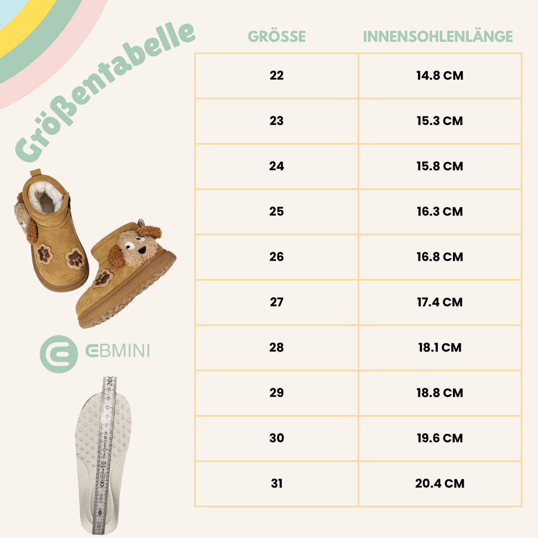EBMINI® BOB - Barfußstiefel für Kinder mit Warmfutter - Ebmini® - Kinder Barfußschuhe -