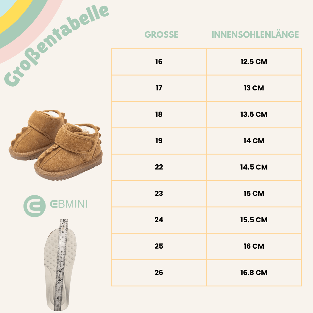 EBMINI® DINOS - Ultraleichte Winter Stiefel für Kinder - Ebmini® - Kinder Barfußschuhe -