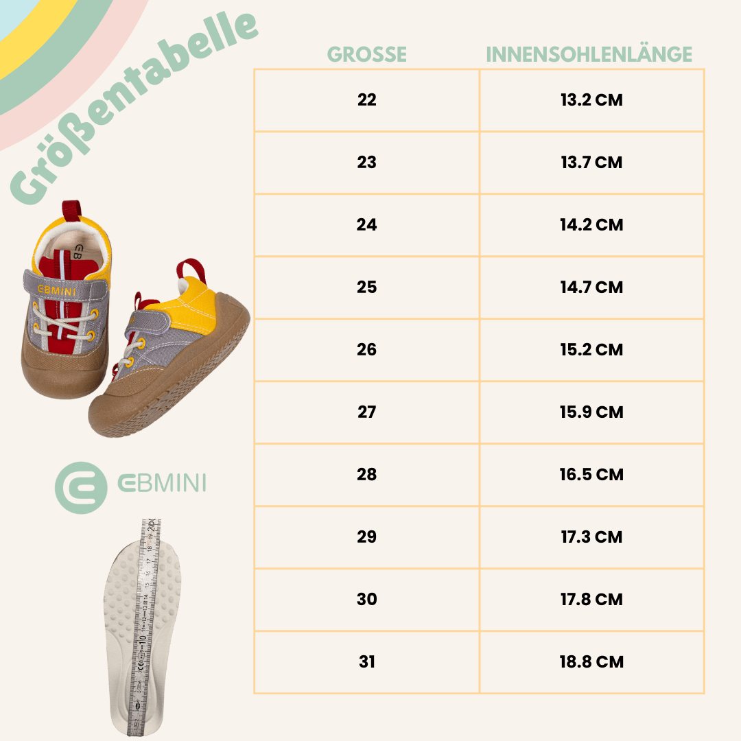 EBMINI® KLE - Ultraleichte Sneaker Barfußschuhe für Kinder - Ebmini® - Kinder Barfußschuhe - -