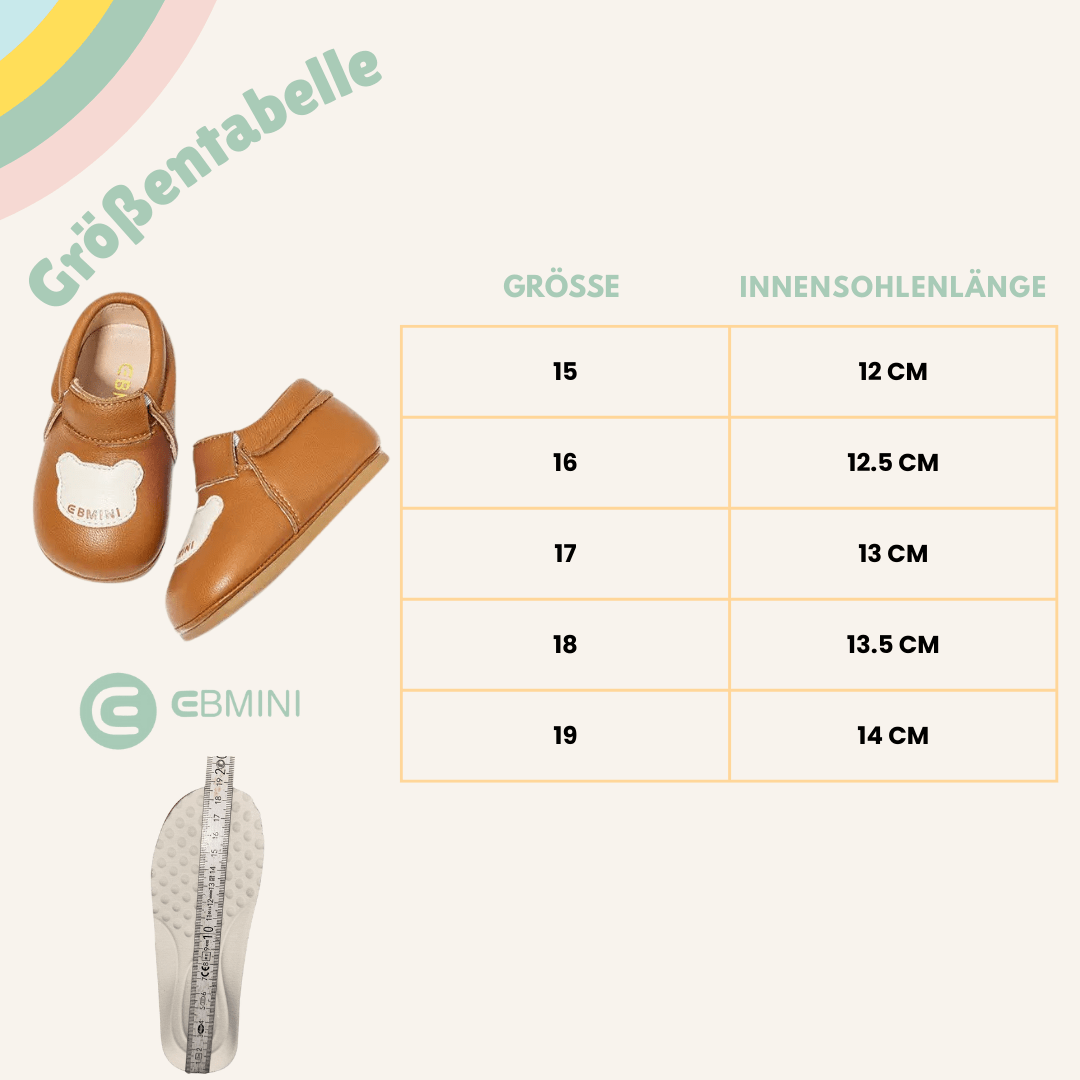 EBMINI® ORSO - Baby Barfußschuhe – Weiche Krabbelschuhe für erste Schritte - Ebmini® - Kinder Barfußschuhe -