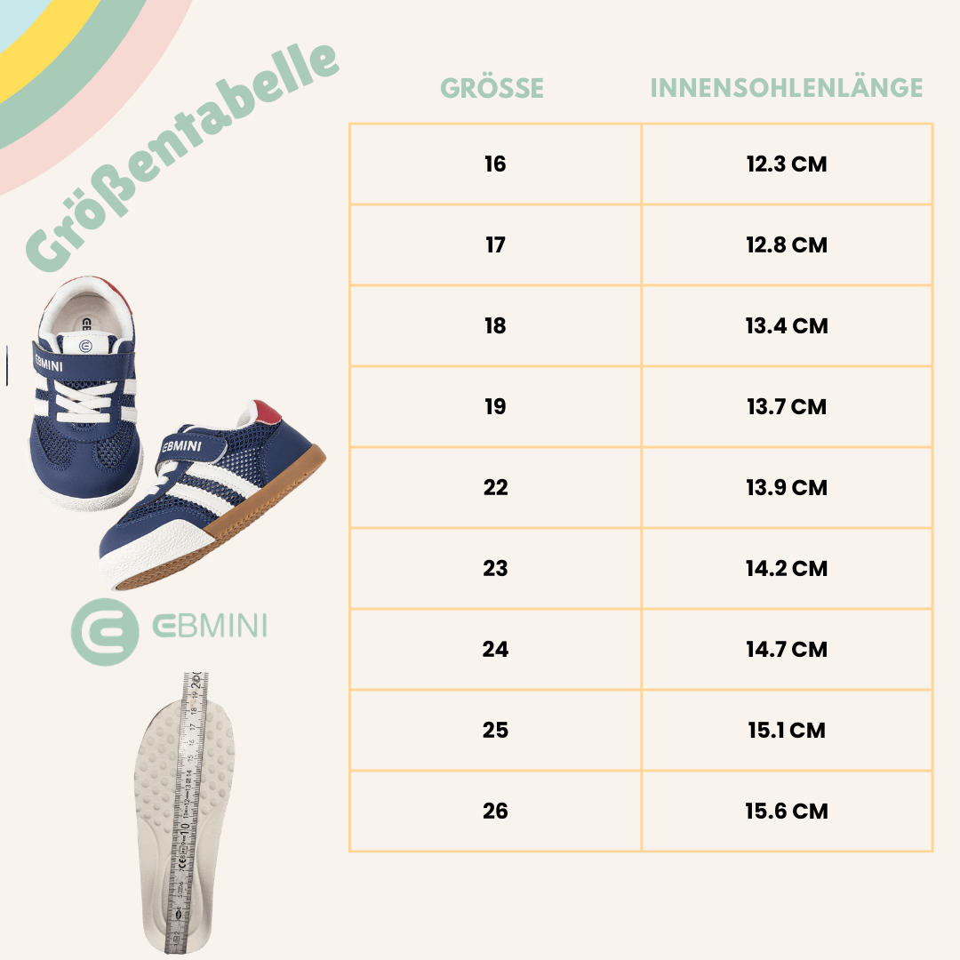 EBMINI® RANNY - Sneaker Barfußschuhe für Kinder - Ebmini® - Kinder Barfußschuhe - 209913041831