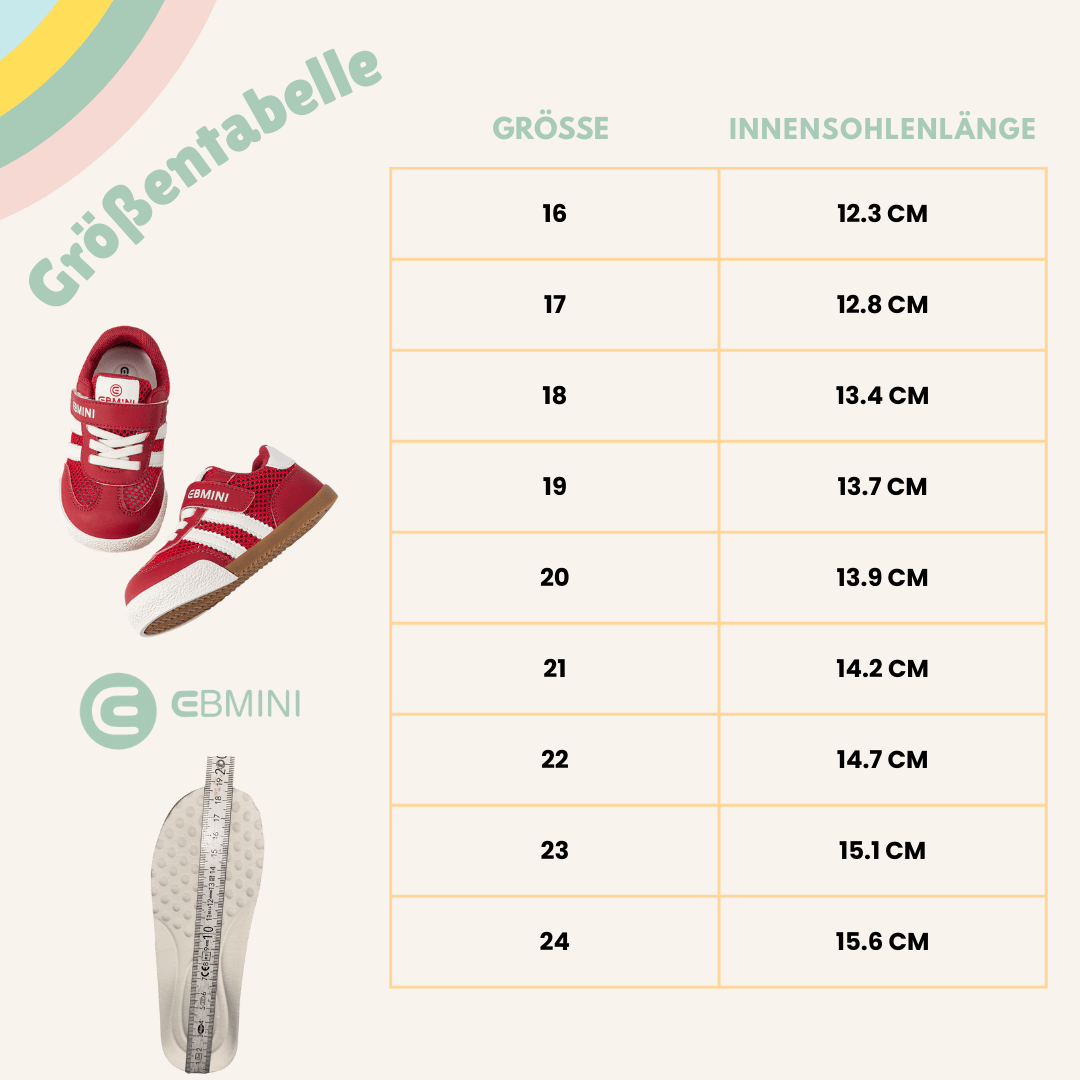 EBMINI® RANNY - Sneaker Barfußschuhe für Kinder - Ebmini® - Kinder Barfußschuhe -
