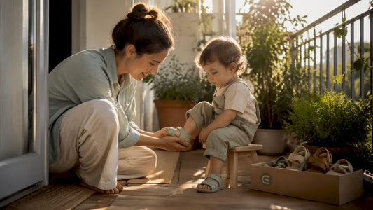 Sandalen Kleinkind: erste Schritte richtig begleiten - Ebmini®