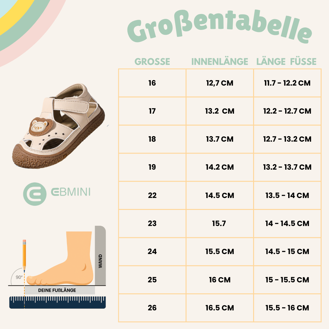 EBMINI® BEAR - Ultraleichte Barfußsandalen für Kinder