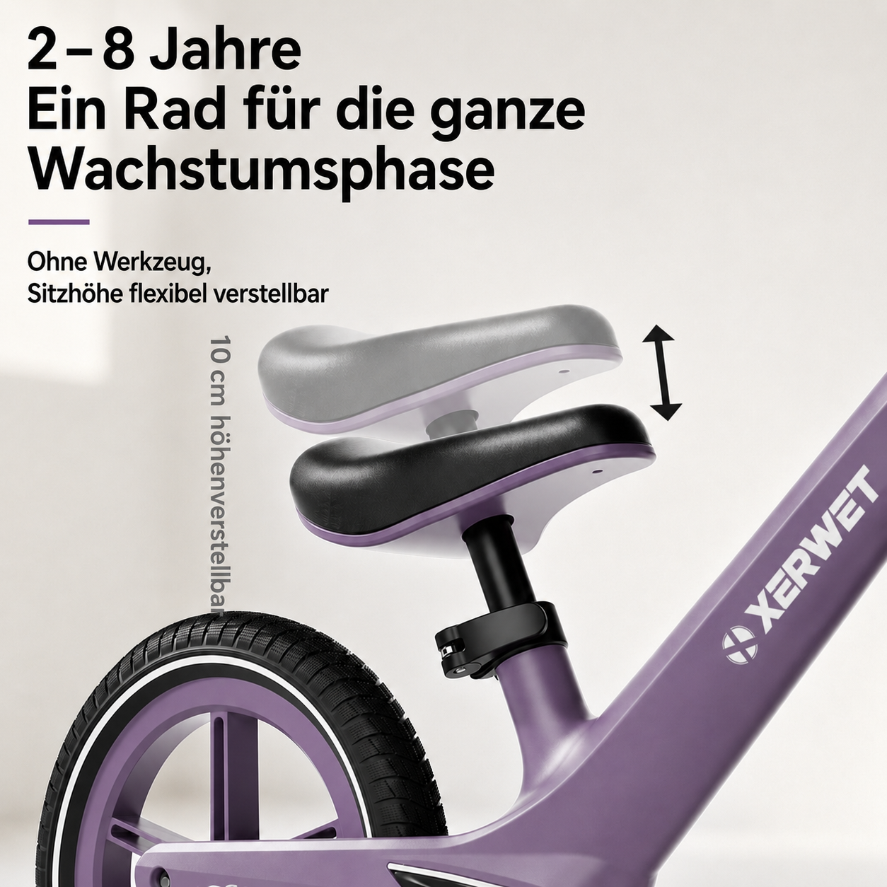 EBMINI® Kinder Laufrad 2–8 Jahre – Leicht, höhenverstellbar & mit Luftreifen
