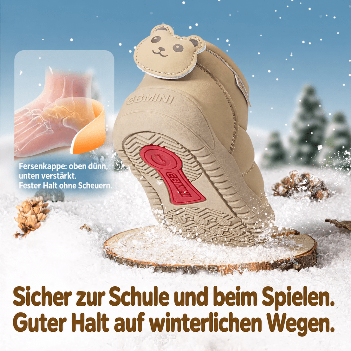 EBMINI® ALBI - Wasserdichte Barfußstiefel für Kinder mit warmfutter - Ebmini® - Kinder Barfußschuhe - 