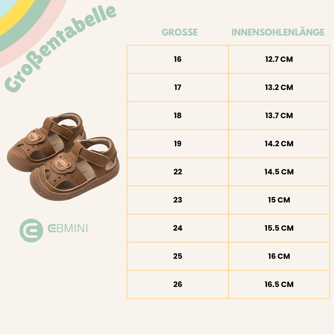 EBMINI® BEAR - Ultraleichte Barfußsandalen für Kinder - Ebmini® - Kinder Barfußschuhe - 209913011492 - 