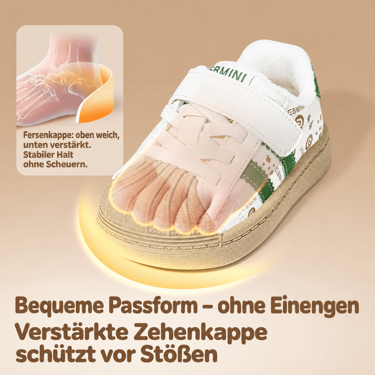 EBMINI® BIN - Winter Barfußsneaker für Kinder mit warmfutter - Ebmini® - Kinder Barfußschuhe - 