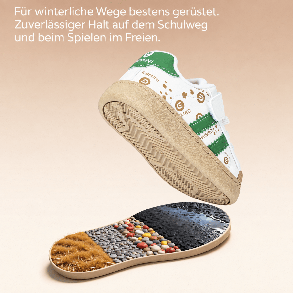 EBMINI® BIN - Winter Barfußsneaker für Kinder mit warmfutter - Ebmini® - Kinder Barfußschuhe - 