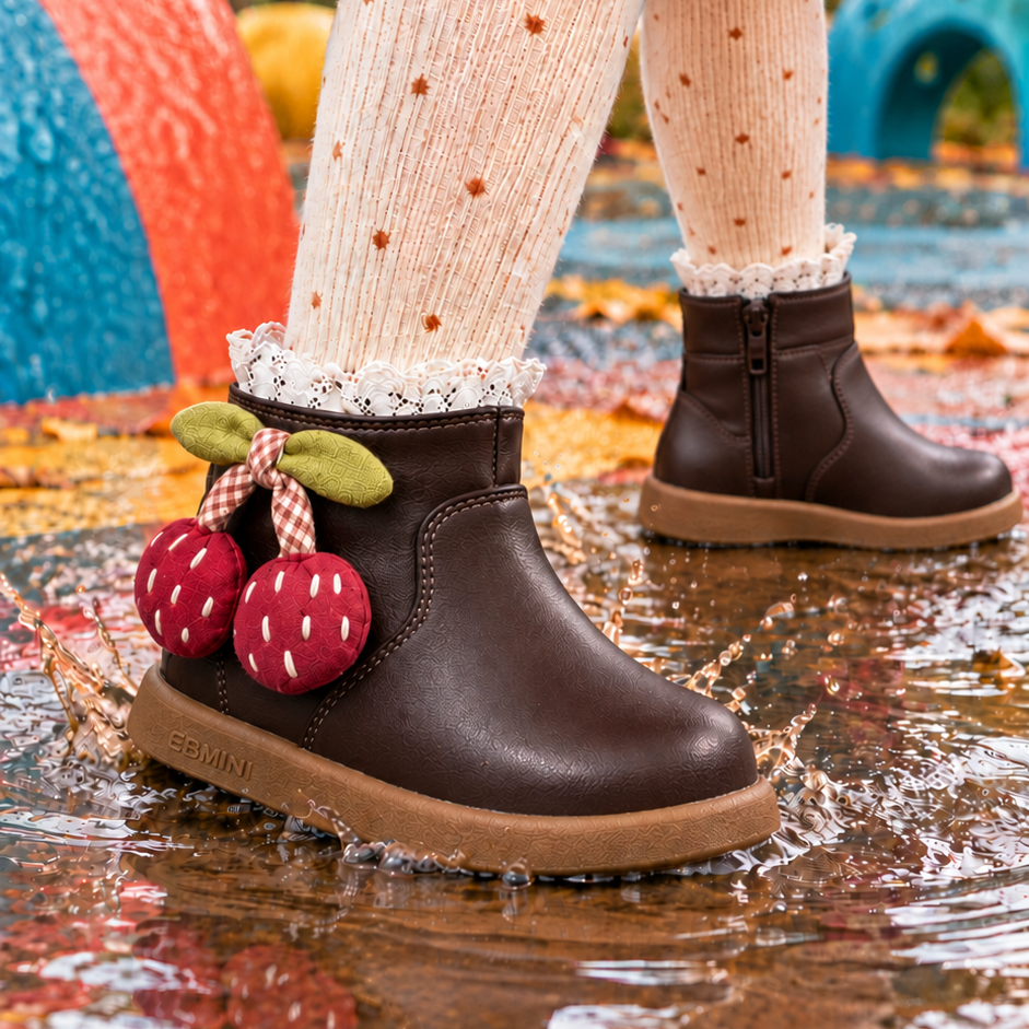 EBMINI® CHERRY - Wasserdichte Stiefel für Kinder - Ebmini® - Kinder Barfußschuhe - 