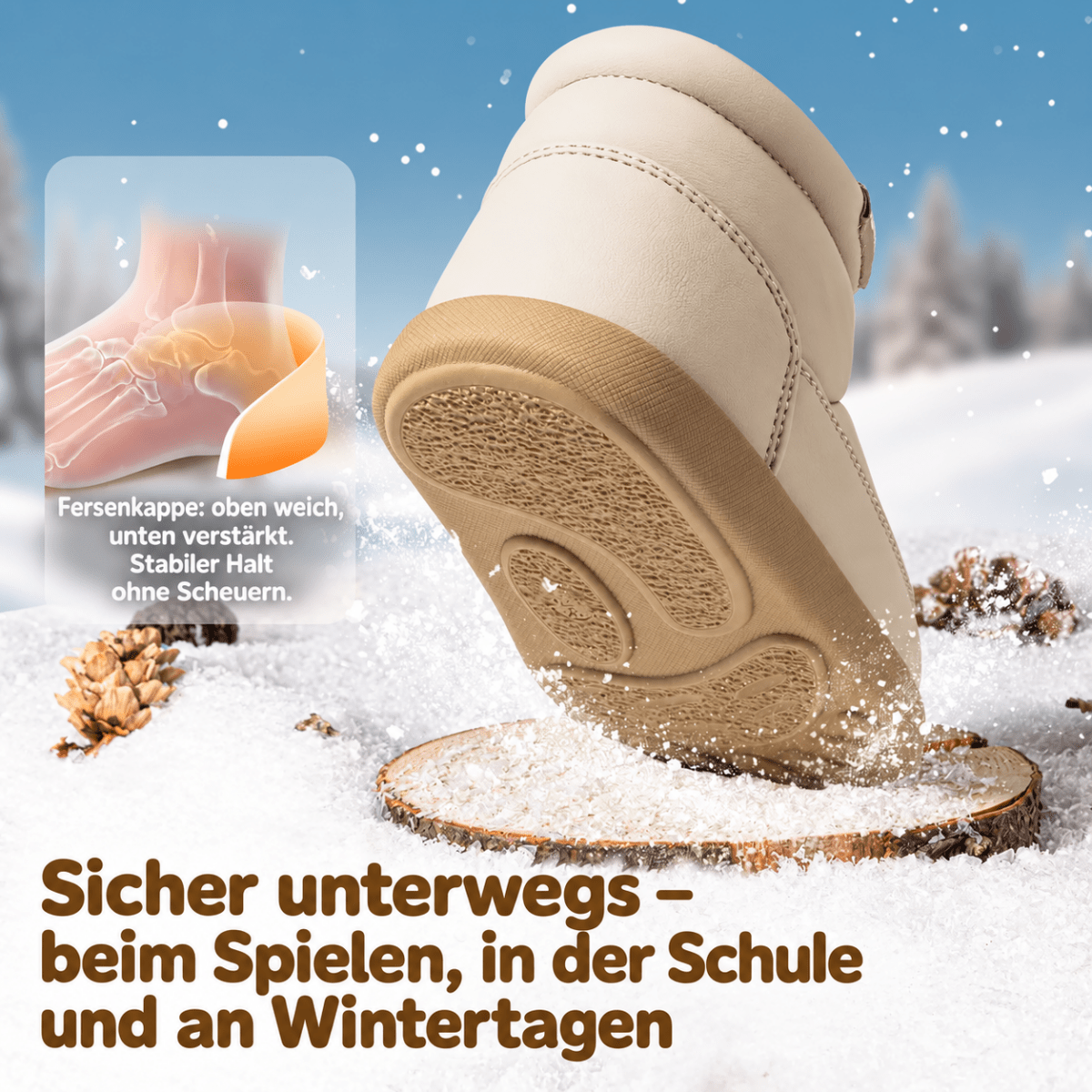 EBMINI® DAM - Wasserdichte Barfußstiefel für Kinder mit warmfutter - Ebmini® - Kinder Barfußschuhe - 