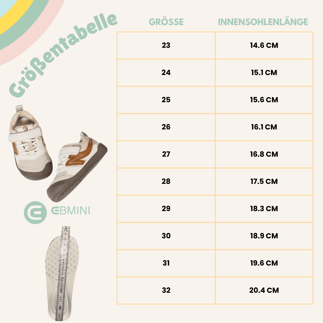 EBMINI® DRO - Winter Barfußsneaker für Kinder mit Warmfutter - Ebmini® - Kinder Barfußschuhe - 