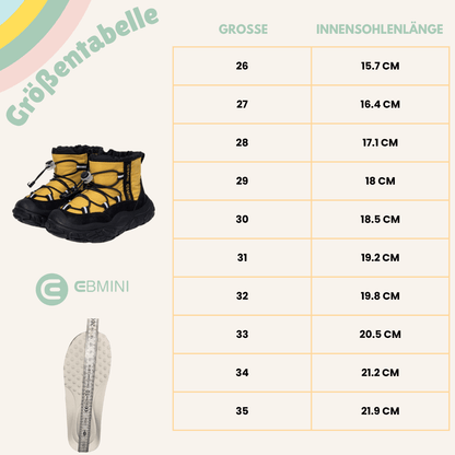 EBMINI® EK – Wasserdichte, Trekking Barfußstiefel für Kinder - Ebmini® - Kinder Barfußschuhe -  - 
