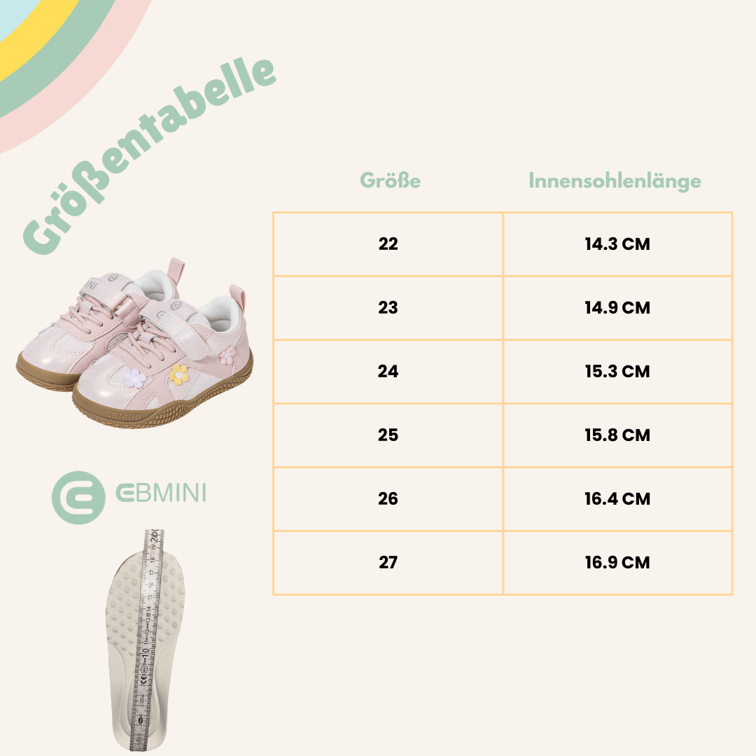 EBMINI® EMY Kinder Barfußschuhe – Breite Zehenbox, flexible Sohle & atmungsaktive Materialien - Ebmini® - Kinder Barfußschuhe -  - 