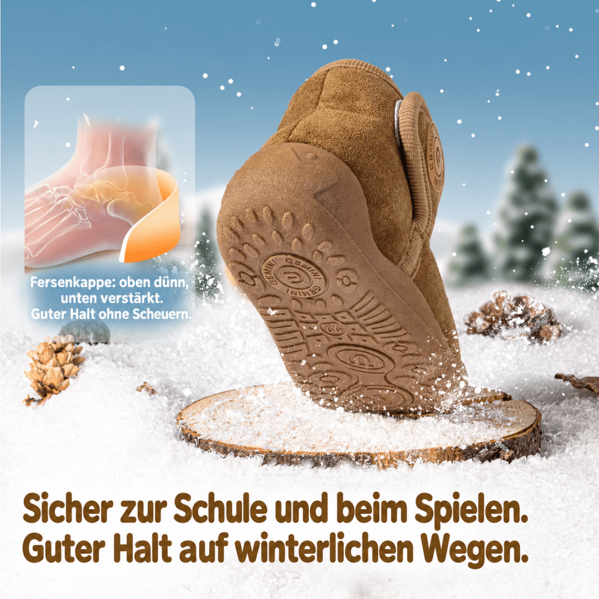 EBMINI® FON - Barfußstiefel für Kinder mit Warmfutter - Ebmini® - Kinder Barfußschuhe - 