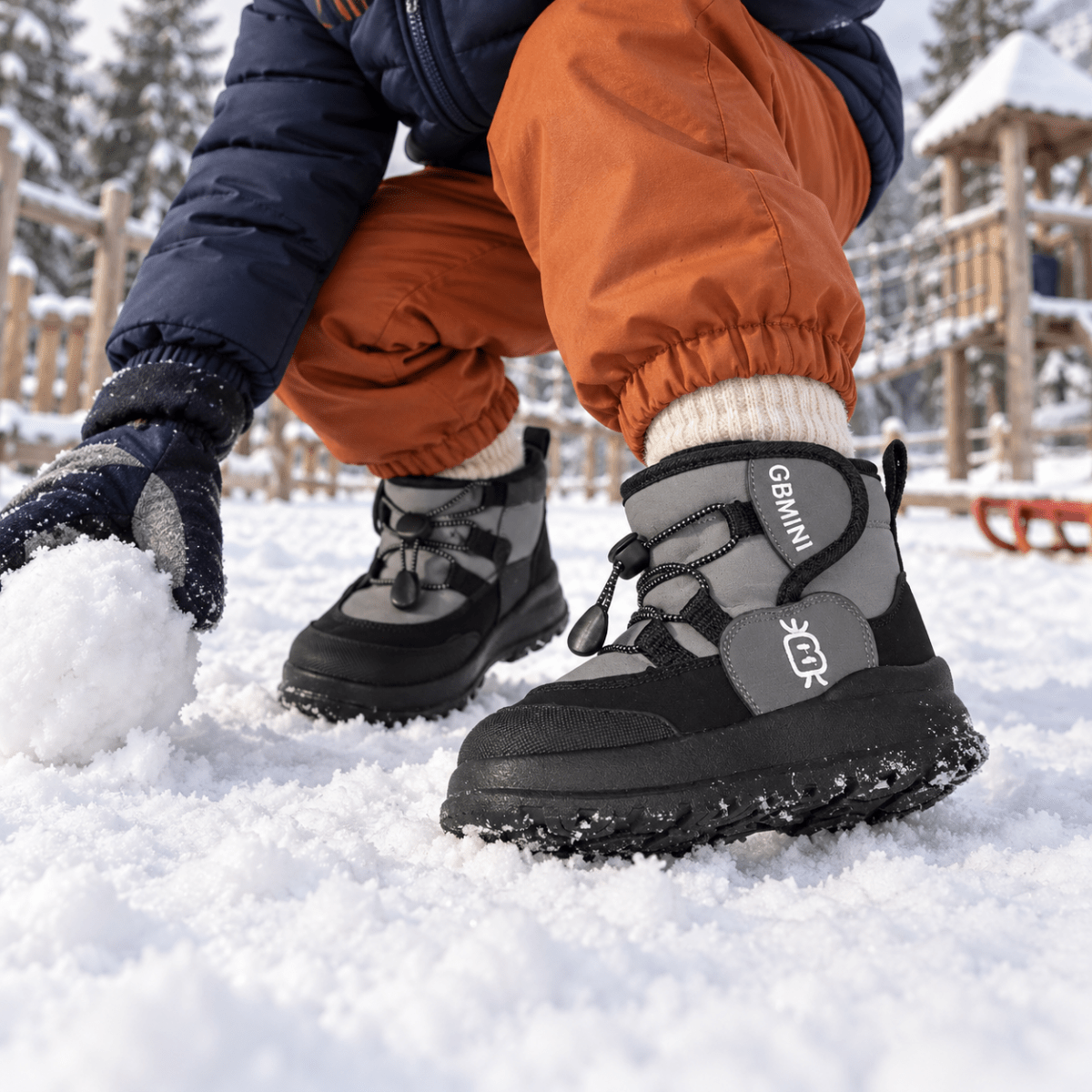 EBMINI® FOZ - Wasserdichte Barfußstiefel für Kinder mit Futterung - Ebmini® - Kinder Barfußschuhe - 