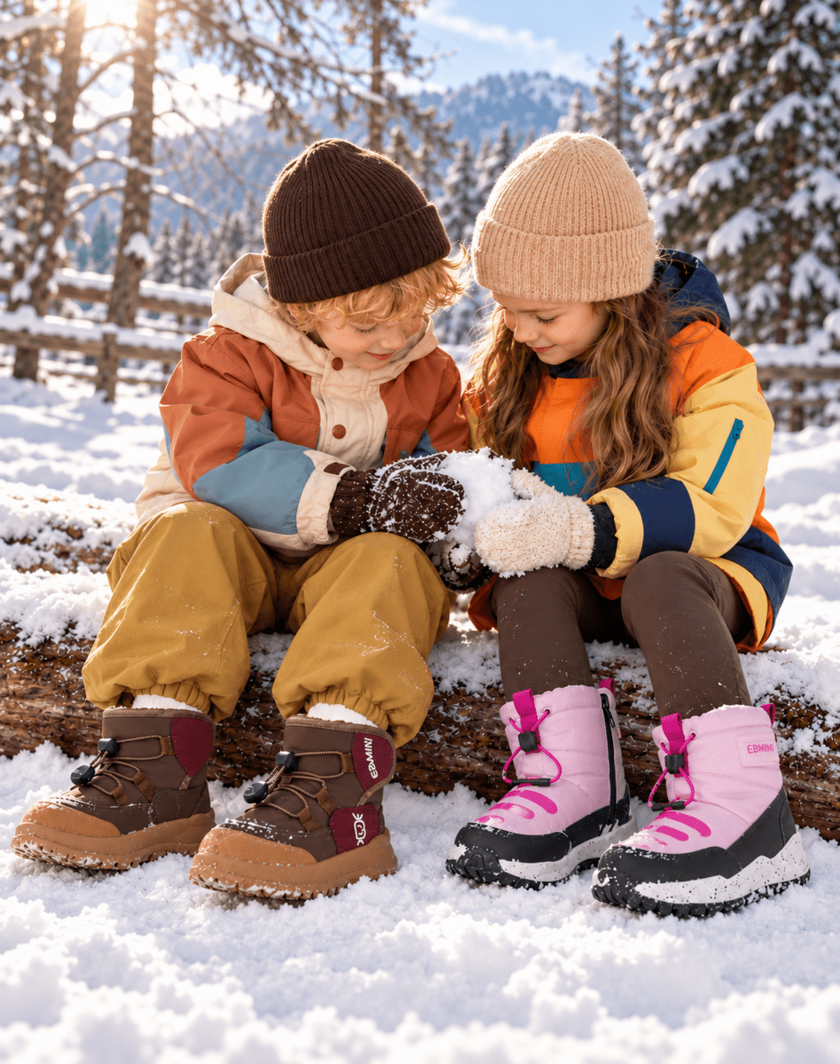 EBMINI® FOZ - Wasserdichte Barfußstiefel für Kinder mit Warmfutter - Ebmini® - Kinder Barfußschuhe - 209913031295