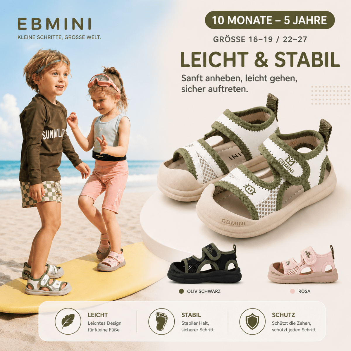 EBMINI® FRY - Ultraleichte Barfußsandalen für Kinder - Ebmini® - Kinder Barfußsandalen - 209913021817