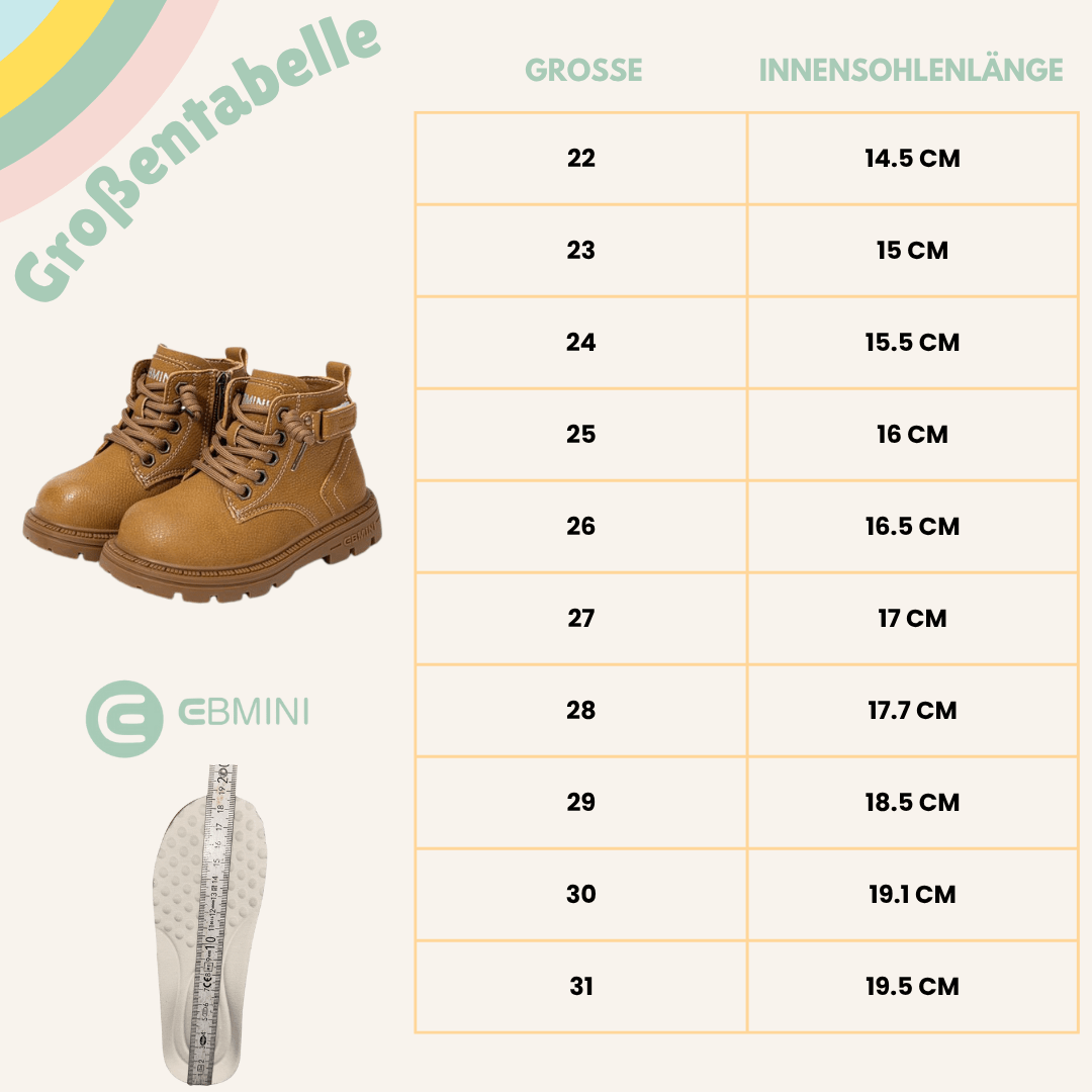 EBMINI® HIN - Wasserdichte Stiefel für Kinder - Ebmini® - Kinder Barfußschuhe - 