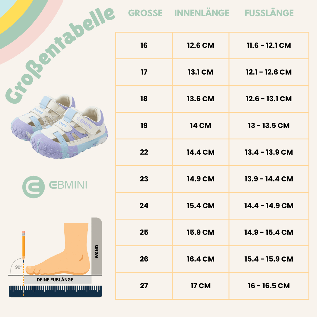 EBMINI® KIBABY - Ultraleichte Barfußsandalen für Kinder - Ebmini® - Kinder Barfußschuhe - 209913021947 - 