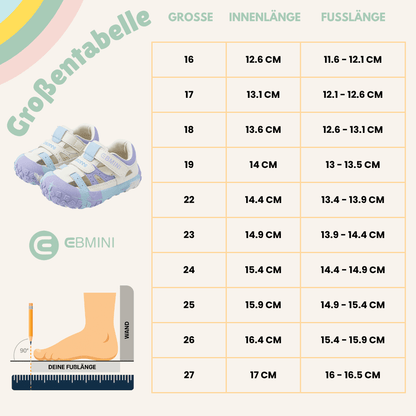 EBMINI® KIBABY - Ultraleichte Barfußsandalen für Kinder - Ebmini® - Kinder Barfußschuhe - 209913021947 - 
