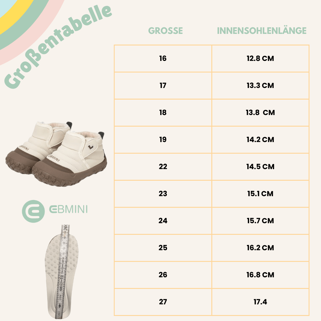 EBMINI® LER - Wasserdichte Stiefel für Kinder - Ebmini® - Kinder Barfußschuhe - 