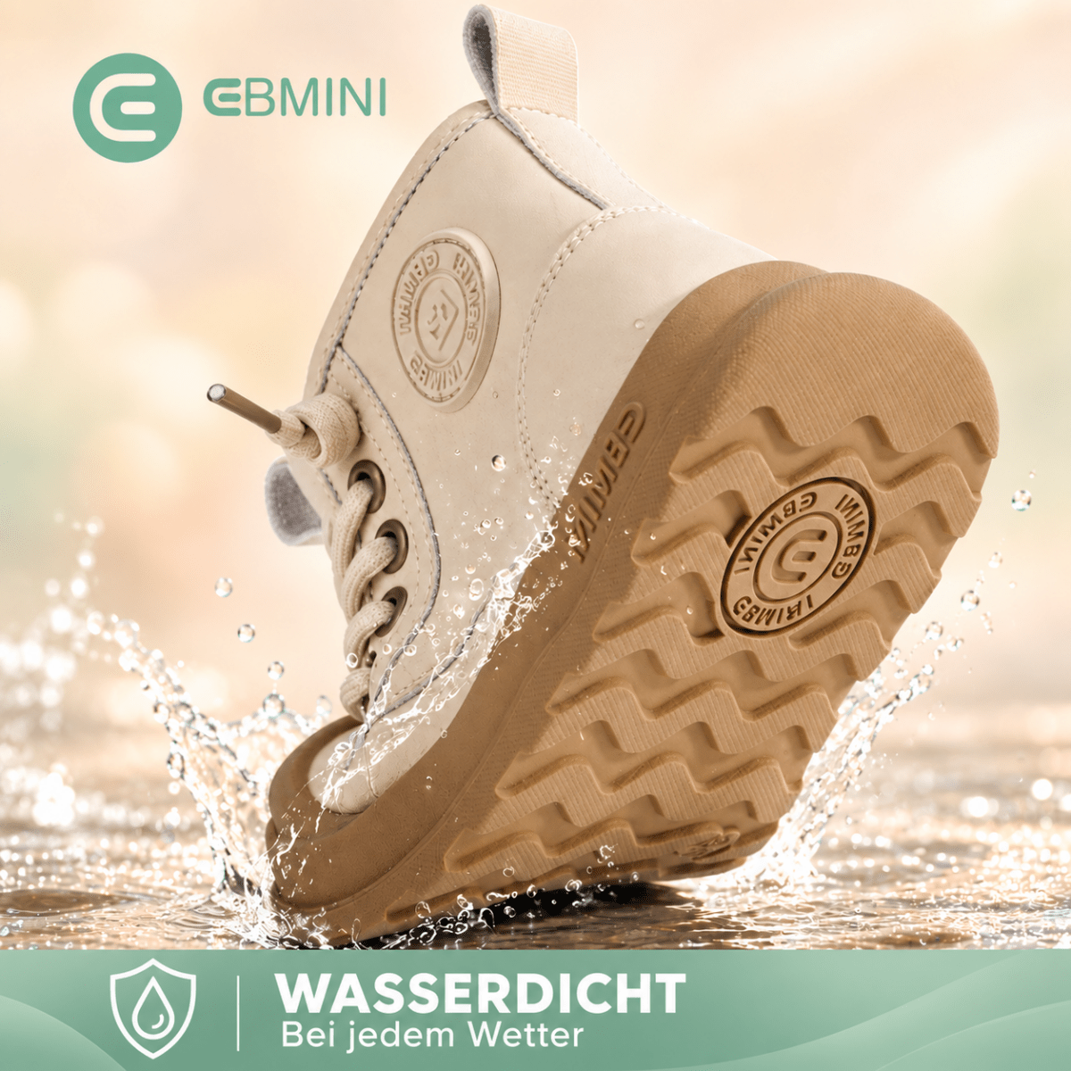EBMINI® LOS - Wasserdichte Barfußstiefel für Kinder mit Futterung & Reißverschluss - Ebmini® - Kinder Barfußschuhe - 209913029447