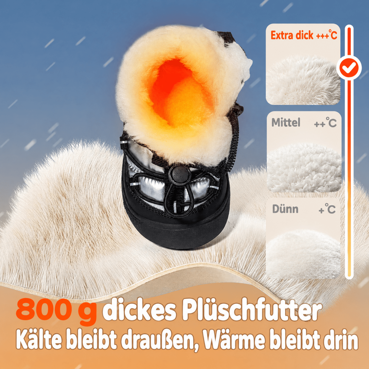 EBMINI® LUMI - Wasserdichte Barfußstiefel für Kinder mit Warmfutter - Ebmini® - Kinder Barfußschuhe - LUMI-SIL-18