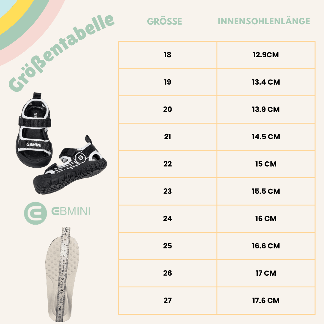 EBMINI® MUS – Ultraleichte Barfußsandalen für Kinder mit Mückenschutzmittel - Ebmini® - Kinder Barfußsandalen - 
