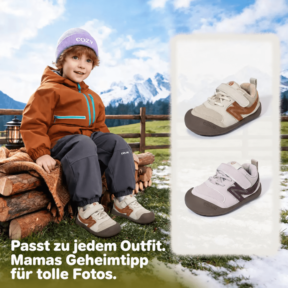 EBMINI® NEL - Winter Barfußsneaker für Kinder mit warmfutter - Ebmini® - Kinder Barfußschuhe - 