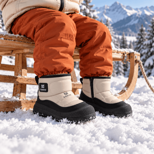 EBMINI® NEVI - Wasserdichte Barfußstiefel für Kinder mit Futterung & Reißverschluss - Ebmini® - Kinder Barfußschuhe - 209913016250