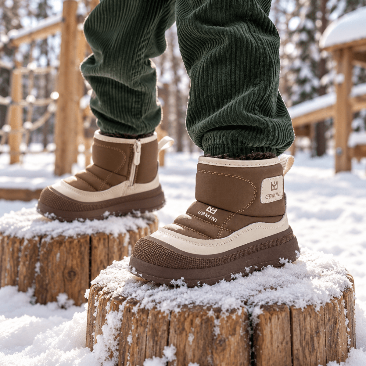 EBMINI® NEVI - Wasserdichte Barfußstiefel für Kinder mit Futterung & Reißverschluss - Ebmini® - Kinder Barfußschuhe - 209913016268