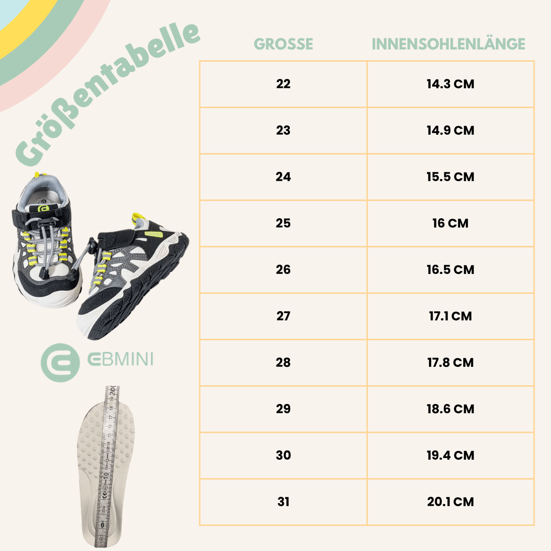 EBMINI® OTB – Wasserdichte, Trekking Barfußschuhe für Kinder - Ebmini® - Kinder Barfußschuhe - 