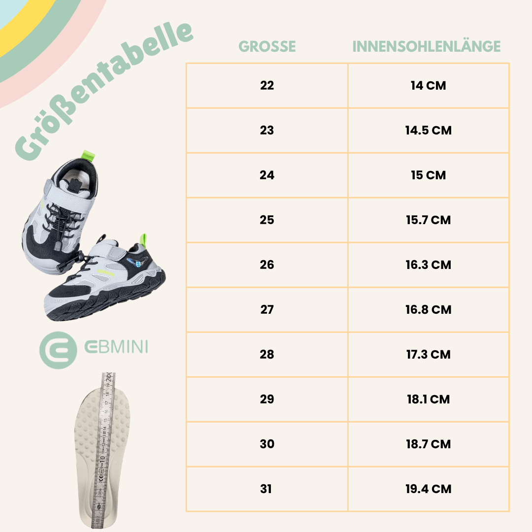 EBMINI® OTW - Kinder Barfußschuhe Sneaker - Ebmini® - Kinder Barfußschuhe - 