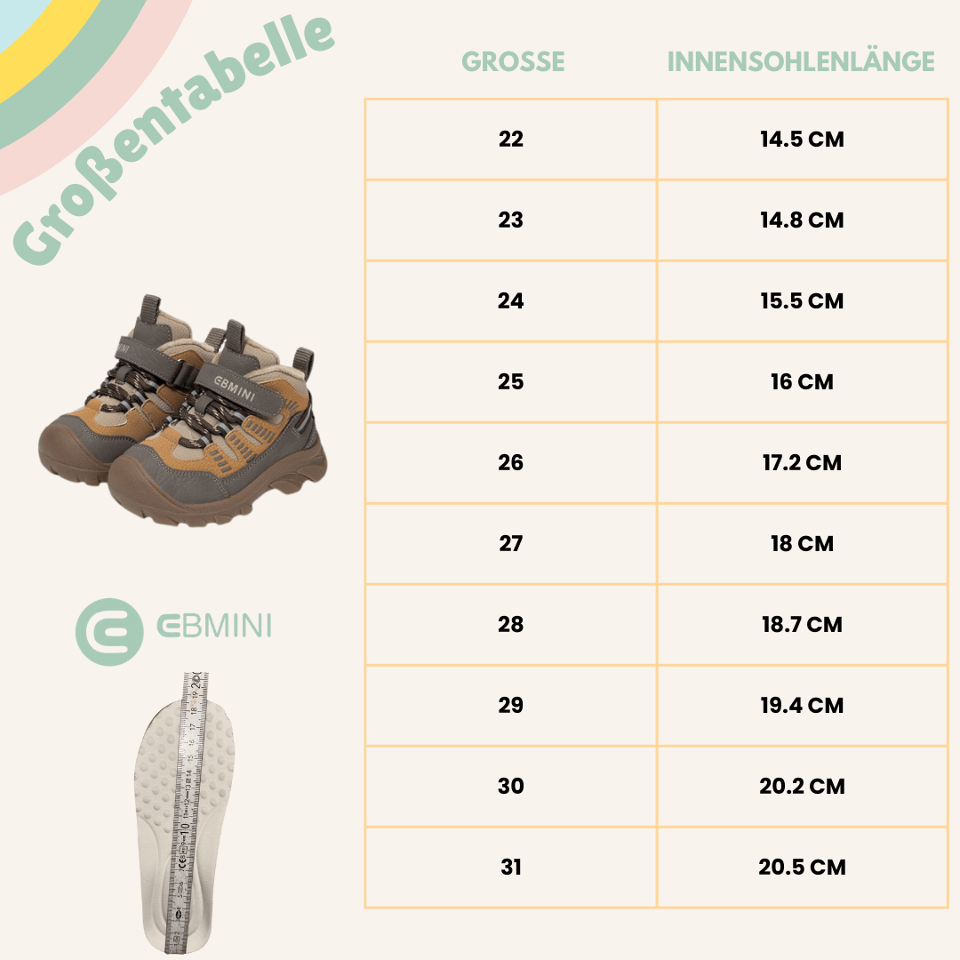 EBMINI® QUN - Ultraleichte Stiefel Barfußschuhe für Kinder - Ebmini® - Kinder Barfußschuhe - 