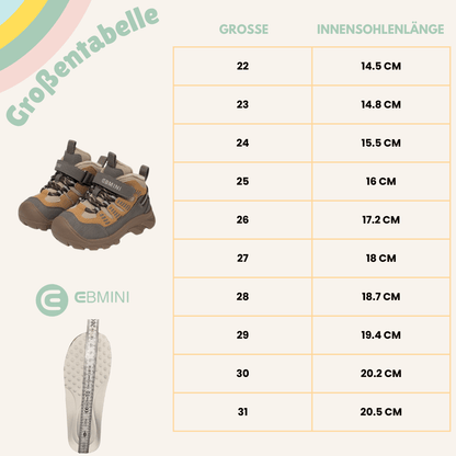 EBMINI® QUN - Ultraleichte Stiefel Barfußschuhe für Kinder - Ebmini® - Kinder Barfußschuhe - 