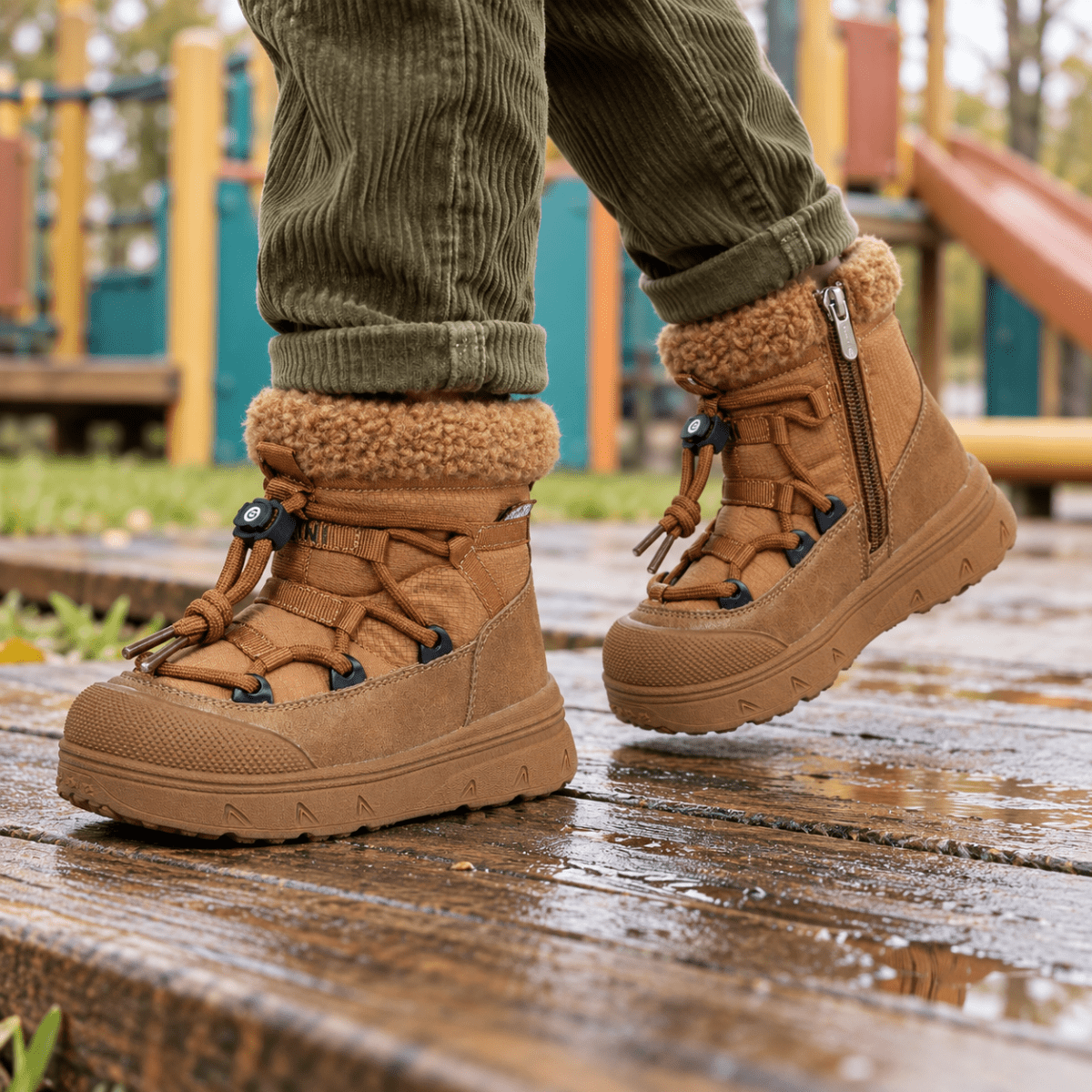 EBMINI® RIC - Wasserdichte Barfußstiefel für Kinder mit Warmfutter - Ebmini® - Kinder Barfußschuhe - 