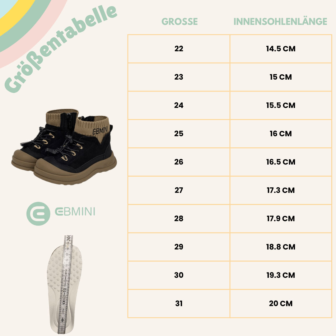 EBMINI® RUS - Wasserdichte Stiefel für Kinder - Ebmini® - Kinder Barfußschuhe - 