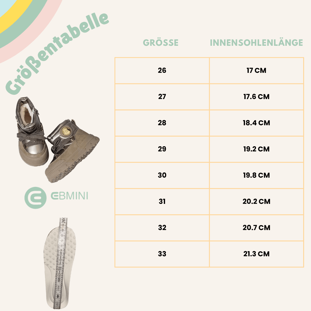 EBMINI® WAM - Wasserdichte Barfußstiefel für Kinder mit Warmfutter - Ebmini® - Kinder Barfußschuhe - 