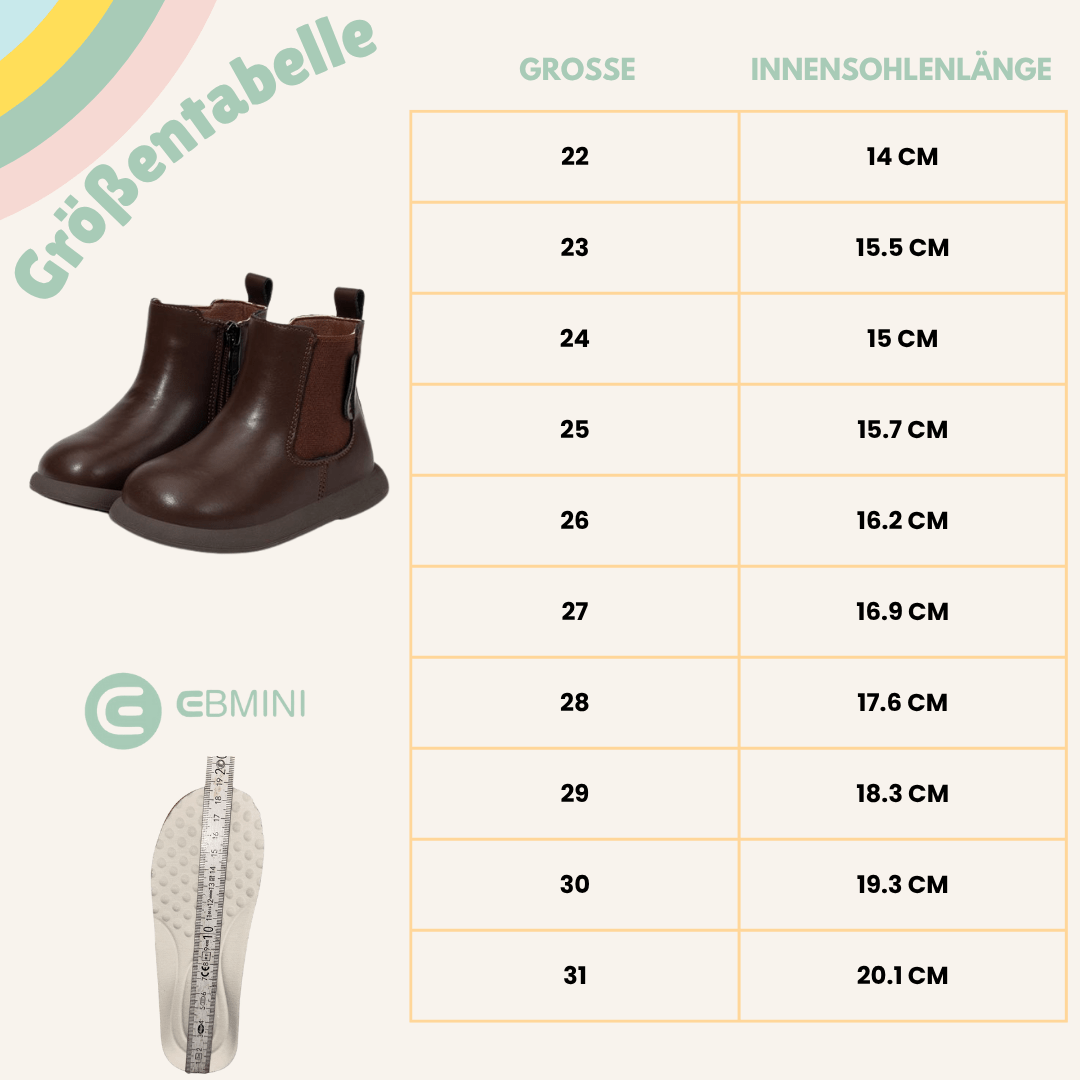 EBMINI® ZOE - Wasserdichte Stiefel für Kinder - Ebmini® - Kinder Barfußschuhe - 